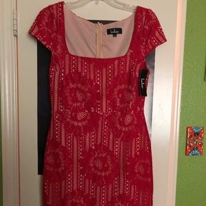 Lulu’s Lilian red lace mini dress